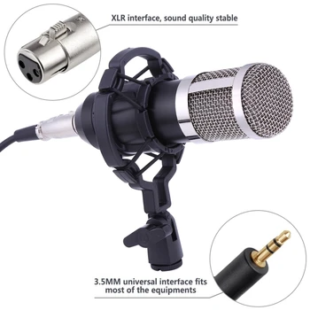 

Universal BM-800 Mic Professional Condenser Microphone for computer Audio Studio Vocal Recording Mic KTV Karaoke