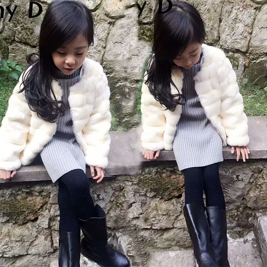 girls fur coat NEW FASHION CHILDREN GIRL THICK WINTER COAT FAUX FUR PRINCESS casaco infantil clothes | Детская одежда и обувь
