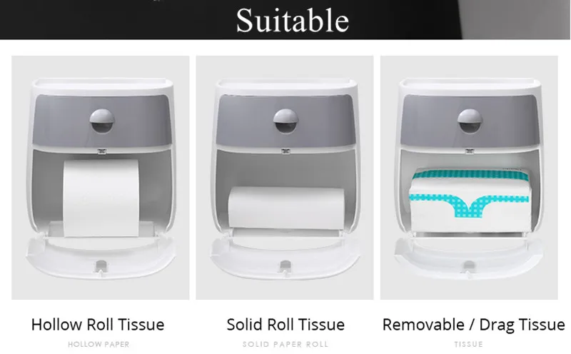 Аксессуары для ванной комнаты водонепроницаемые настенные держатели роликов для унитаза полотенца коробки для бумажных салфеток