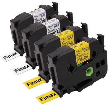 

Fimax 4 Pcs Compatible for Brother P touch Label Tape TZe241 TZe 641 Black on Yellow P touch Label Maker Brother Label Printer