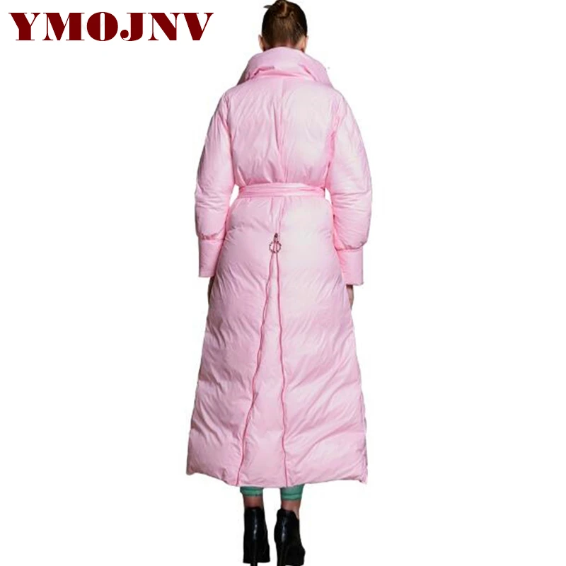 YMOJNV модная новая коллекция зимнее пальто для женщин X long пуховая Парка женская
