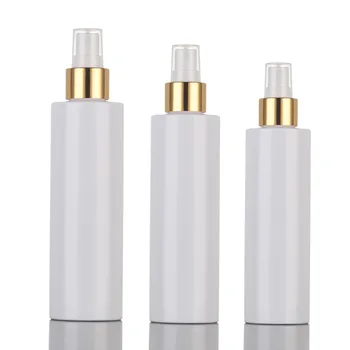 

12ps 100ml Plastic Spray Bottle for alcohol with Fine Gold Sprayer Cylinder Bottle, white With Fine Mist Sprayer And Over cap