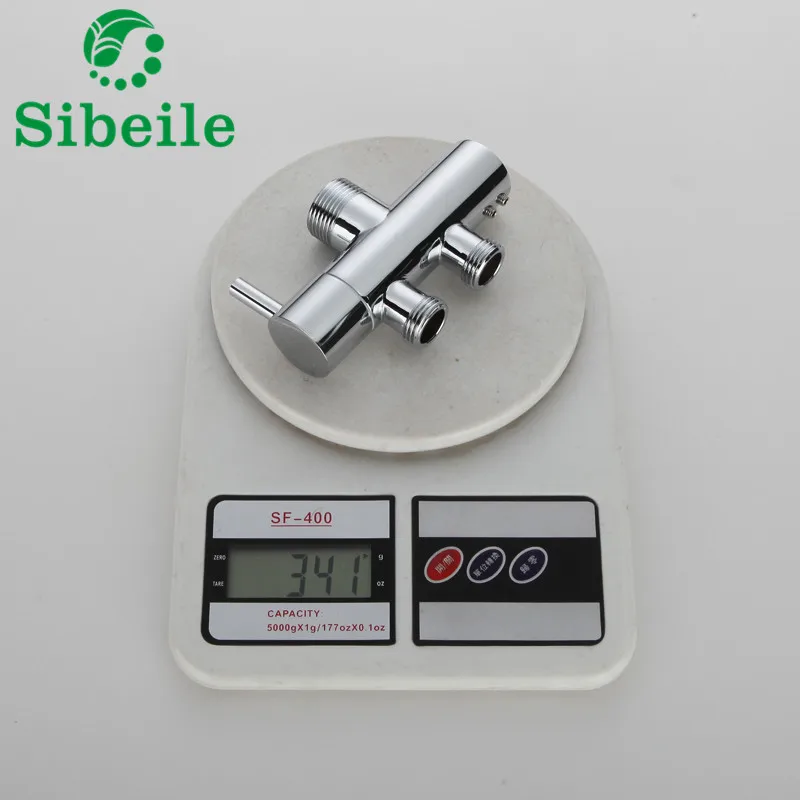 SBLE Bathroom Toilet Bidet 3/4'' 1/2'' T-adapter Shower Diverter Valve Shower Faucet Tee Connector Shattaf Valve Brass Made