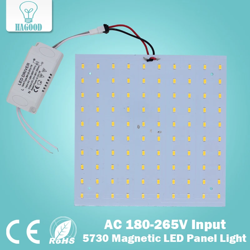 10 шт 180-265 V Светодиодный Панель квадратный потолочный светильник 10 Вт-50 Вт 5730 Магнитный светодиодный потолочный Панель световая пластина алюминиевая доска для "сделай сам"