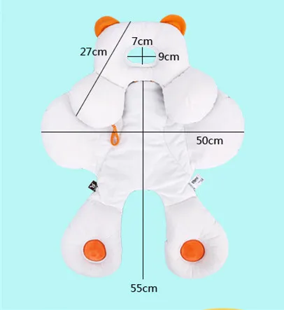 Новый младенческий младенец поддержка головы тела для сидений автомобиля бегунов коврик для прогулочной коляски подушки мягкая спальная