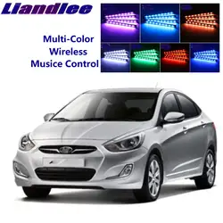 Liandleeавтомобильный неоновые Цвет-изменение света Atmibient внутри свет для ног для Hyundai Accent Verna i25