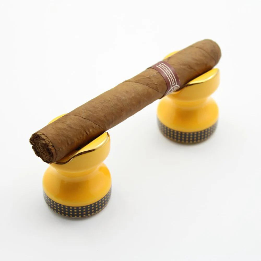 2 шт. COHIBA портативная пепельница для сигар керамический карманный держатель для сигары подставка для сигарет поддержка сигарет Путешествия сигары подставка держатель стойка