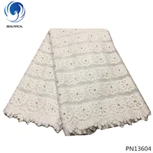 BEAUTIFICAL white french lace fabric 2019 gold besds african lace fabric high quality nigerian mesh lace fabric for lady PN136