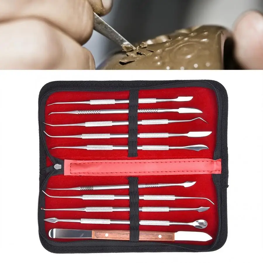 

10pcs Wax Knife Kit Carvers Metal Clay Sculpture Blades Pottery Metal Carving Modeling Tools for DIY Jeweler Jewelry Making Tool
