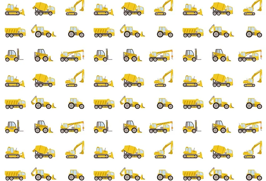 

MEHOFOTO Construction Birthday Party Photography Backdrops Yellow Truck Photo Background Shoot for Children Theme Activity