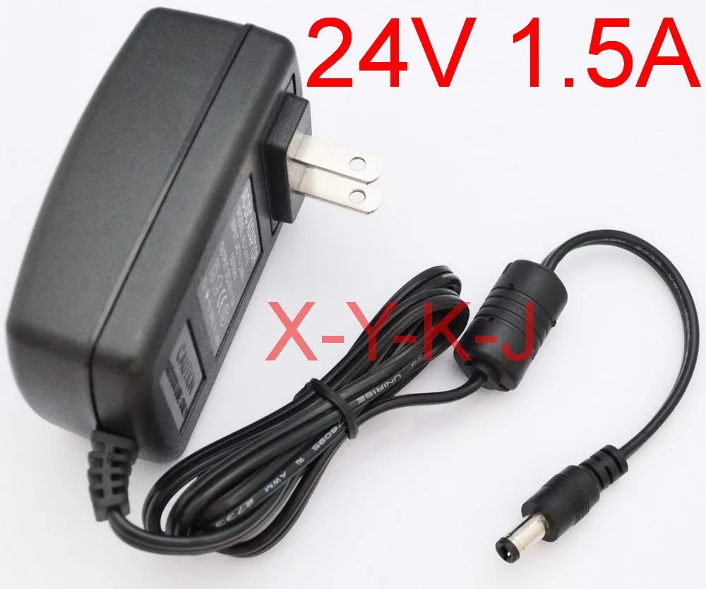 1PCS DC 24V 1.5A AC 100V-240VConverter Switching power adapter 1500mA Supply EU or US plug DC 5.5mm x 2.1-2.5mm power adapter