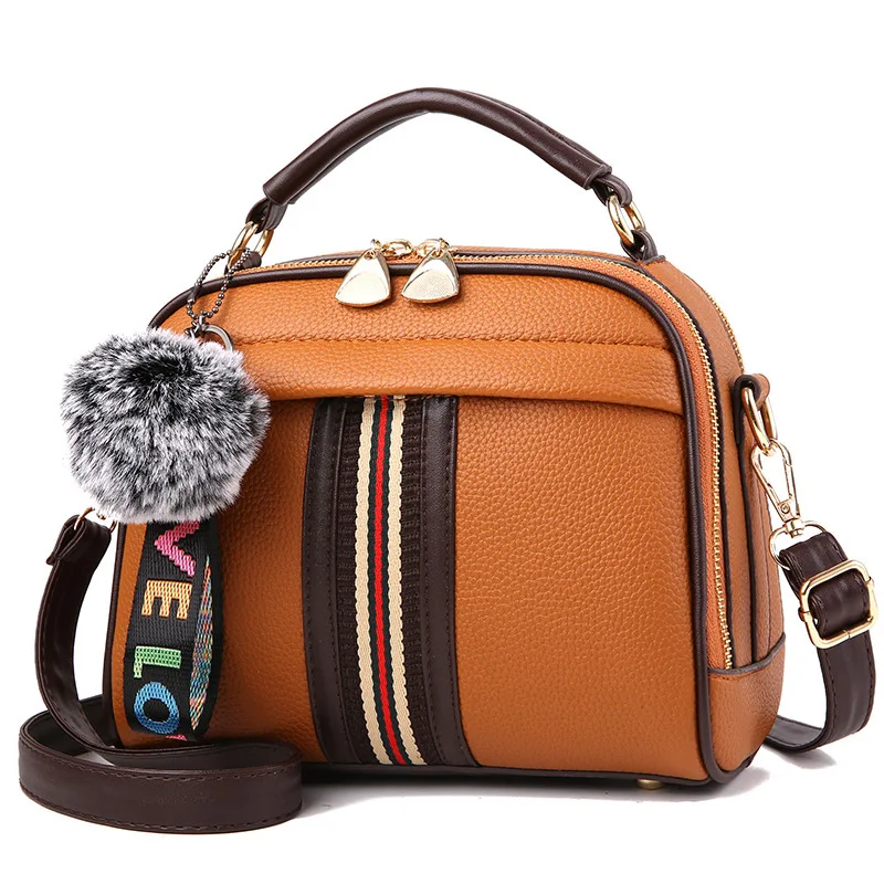 Новинка 2019 роскошные сумки для женщин модные с помпоном свежие дизайнерская