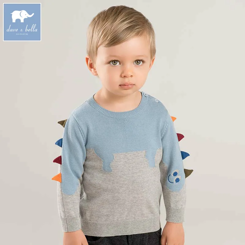 DBW8558 dave bella autumn knitted sweater infant baby boys fashion