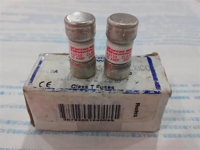 

Free shipping 5pcs A3T30 CLASS T fuse 10X21MM FERRAZ French Roland new genuine 30A300VAC
