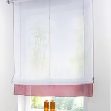 Домашний декор на окно, римские жалюзи, отвесная Короткая занавеска для гостиной, спальни, балкона, Тюлевая занавеска, 1 шт