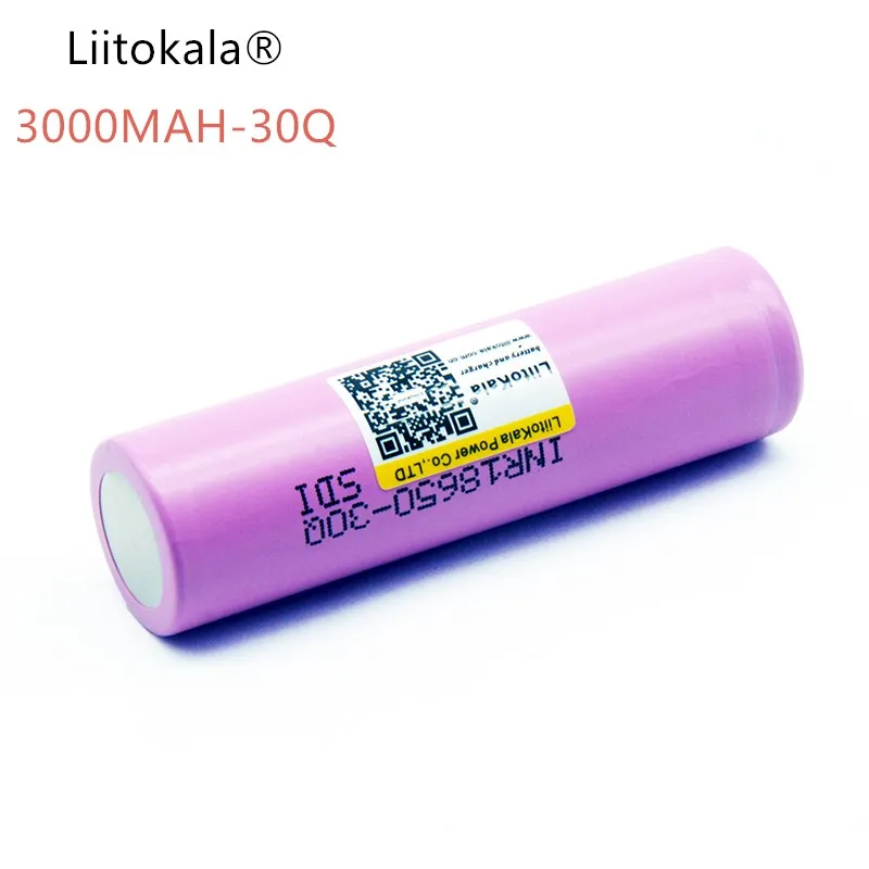 

1 PCS liitokala 100% original novo para For samsung inr 18650 30q inr 18650 bateria 3.7 v 3000 mah li-ion baterias recarregaveis