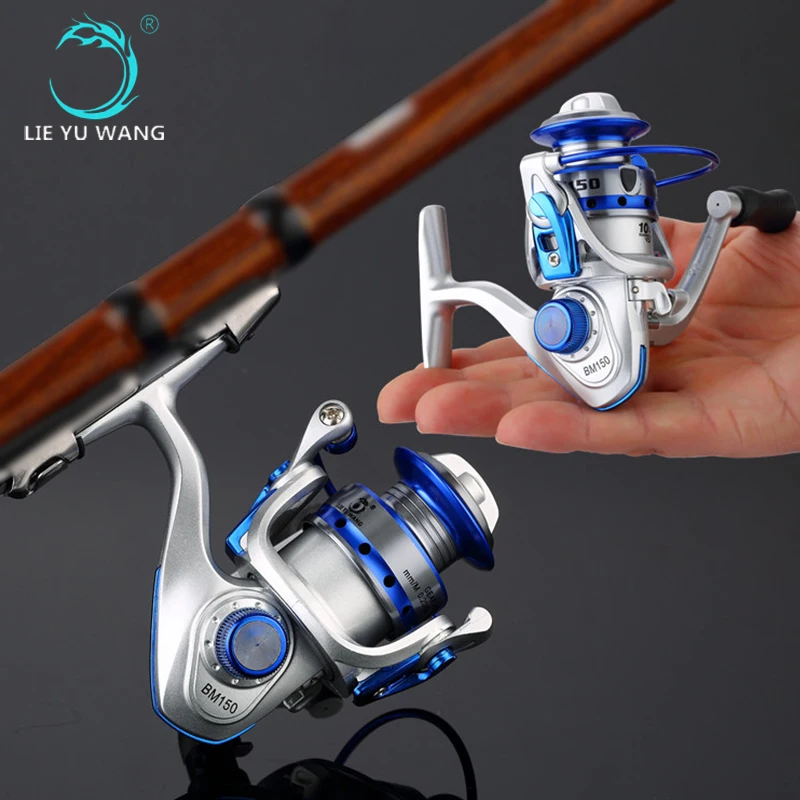 LIEYUWANG BM150 MINI Small fishing reels,10BB,5.5:1,carretilha pesca,abu garcia,fly fishing,Ice Fishing,spinning reel,Metal