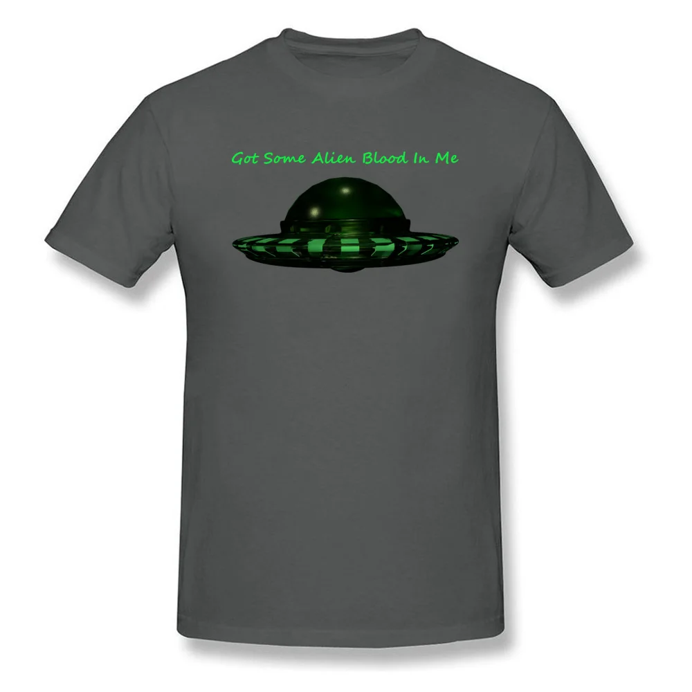 New Design Men T-Shirt Casual Custom Tops & Tees 100% Cotton Short Sleeve Normal T-shirts Crew Neck Wholesale Got Some Alien Blood In Me carbon