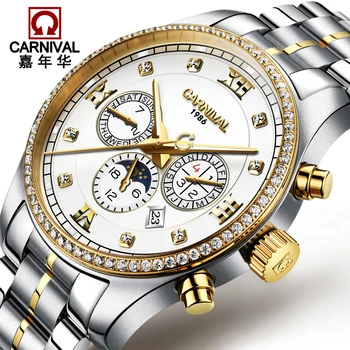 

CARNICAL Watch Men Luxury Brand Automatic Self-Wind Mechanical Sport Watches Men Fashion Waterproof Wristwatch Relogio Masculino