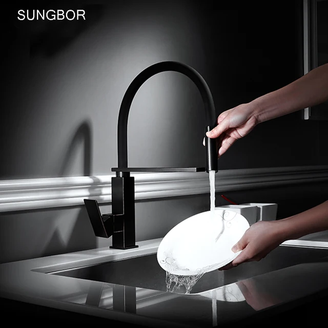 Cheap Torneira Cozinha Kitchen Faucets Hot Cold Black Water Basin Sink Cozinha Taps Mixers Torneira De Cozinha Crane For Kitchen CF510 Cheap Torneira Cozinha Kitchen Faucets Hot Cold Black Water Basin Sink Cozinha Taps Mixers Torneira De Cozinha Crane For Kitchen CF510