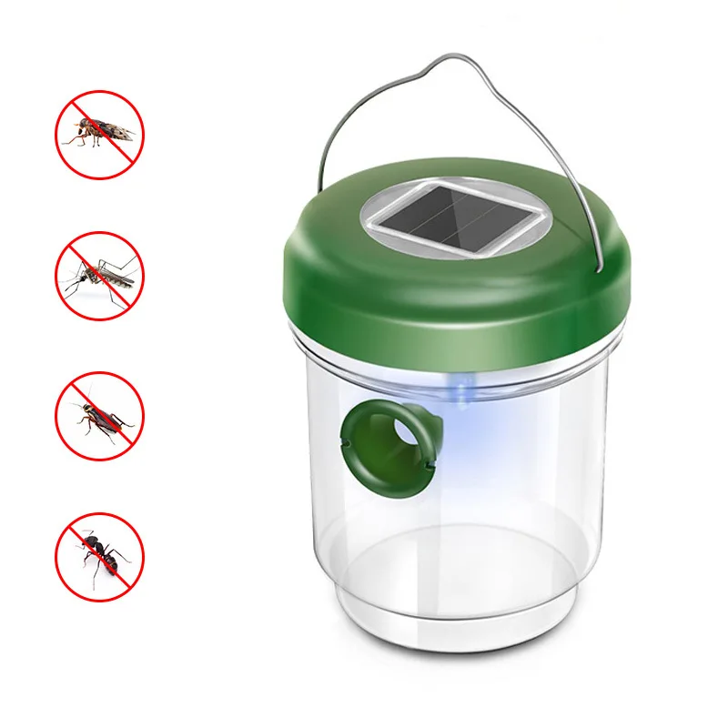 Outdoor Fly Trap Flying Suspension Drosophila Trap Solar LED Wasp Bee Traps Catcher Insect Traps