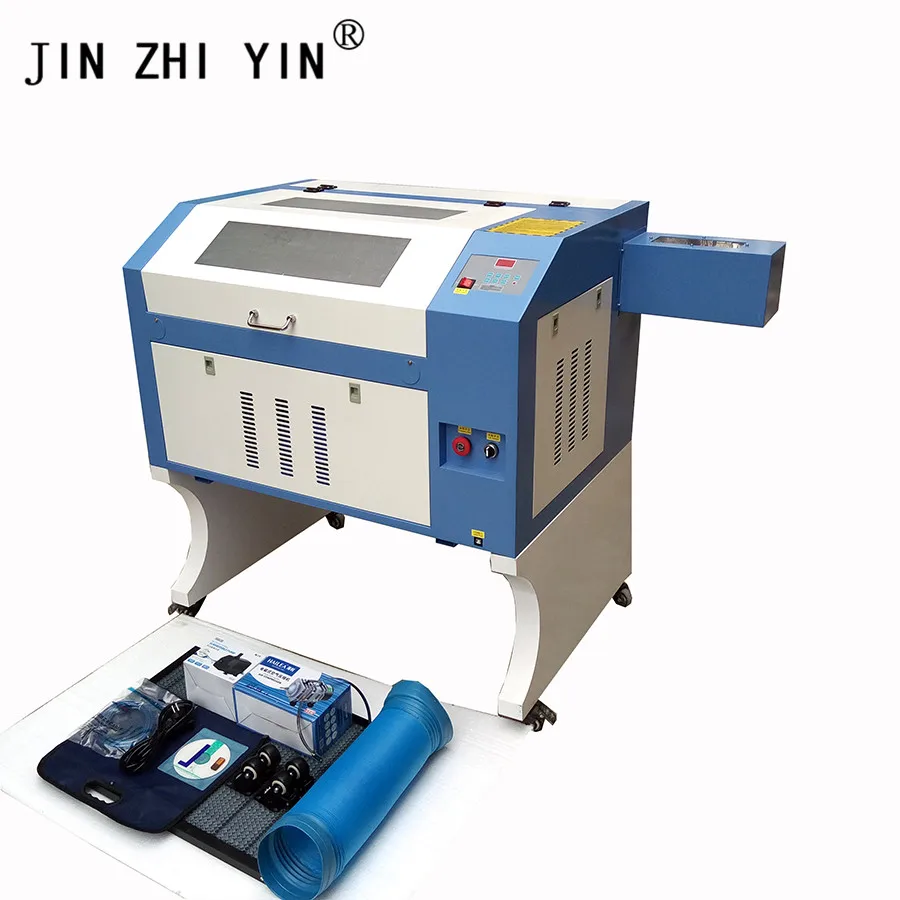 

4060 60W laser engraver cutter mini co2 laser engraving machine with M2 system cutting MDF. wood