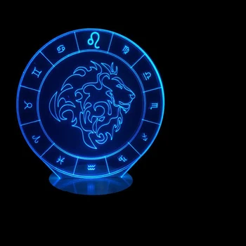 

7 Color Changing 3D Usb Visual Leo Shape Constellation Chart Lighting Table Lamp Led Atmosphere Decor Touch Nightlight Kid Gifts