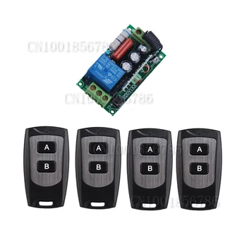 

AC220V 1CH 10A Remote Control Light Switch Relay Output Radio Receiver Module and Waterproof Transmitter(4PCS)