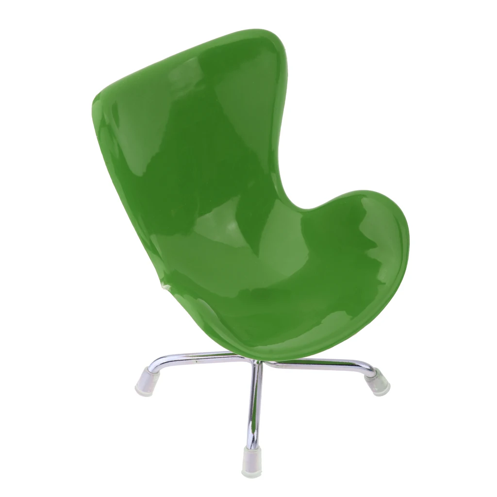Detachable 1/6 Plastic Mini Swan Chair Lounge Swivel Chair Furniture Model Dolls Accessory Kids Pretend Play Toy for Doll