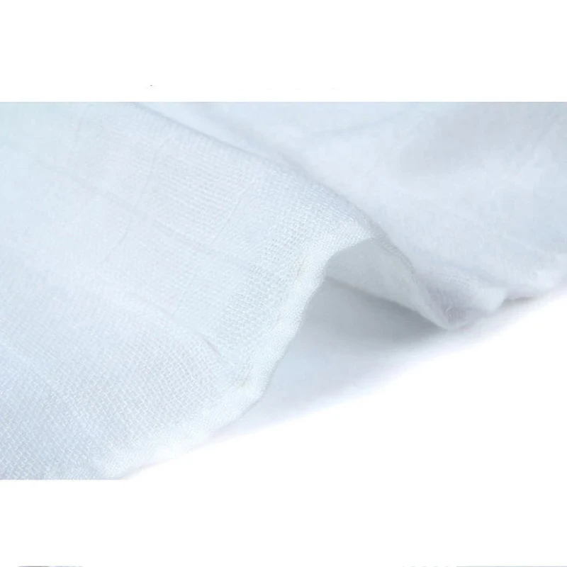 4 шт./лот белый цвет супер абсорбент бамбуковая Марля Муслин prefold ткань пеленки, дышащие бамбуковые муслиновые пеленки