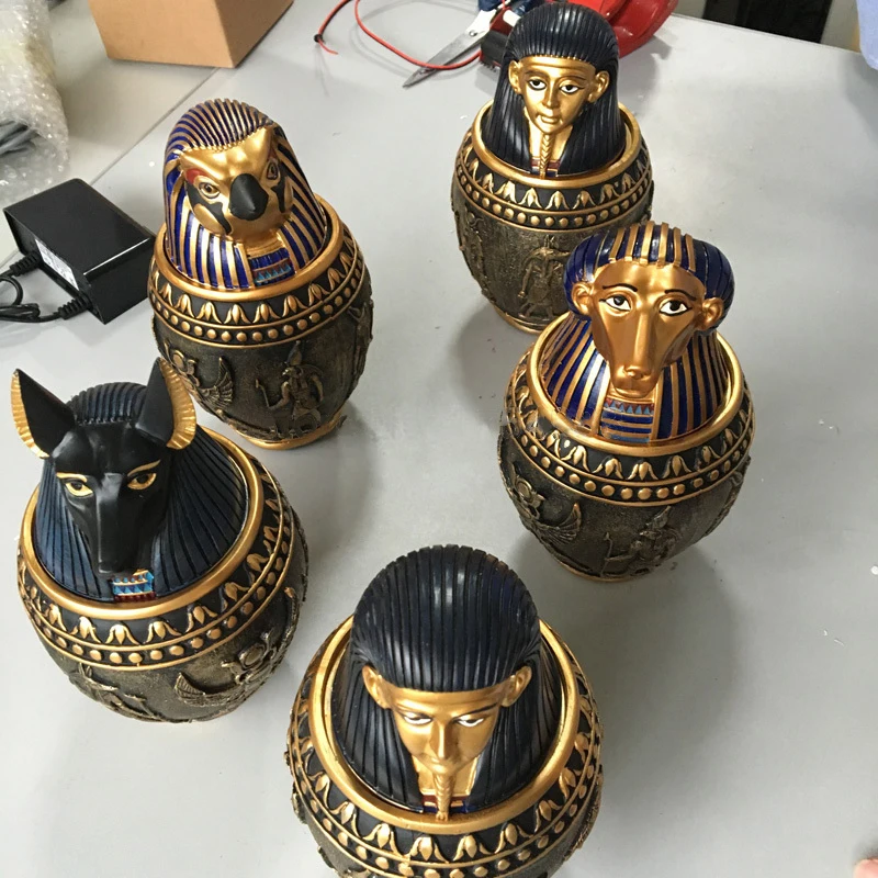 

Free Shipping Four egypt jar props Takagism game prop real life room escape game props party supply