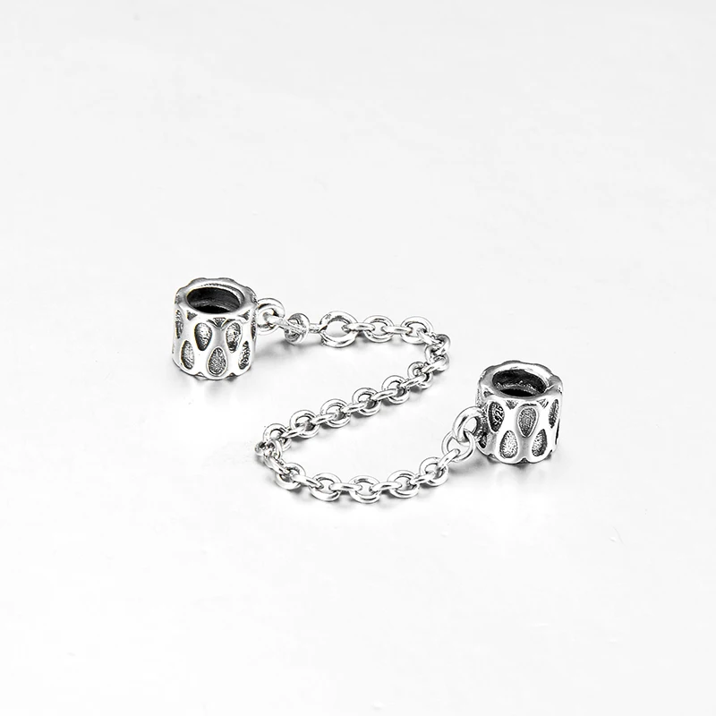 Fashion Creative 925 Sterling Silver gift Safety Chain Beads for women Fit Original Pandora Charms Bracelet fine Jewelry making