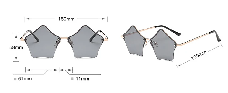 Минимальная солнцезащитные очки в форме звезды Для женщин Личность Модные очки в 2018