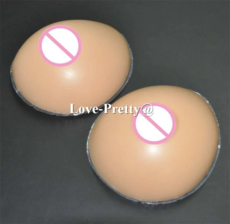ФОТО 600g B cup tan skin tone drag queen fake breast silicone breast forms for mastectomy use retail wholesale drop shipping