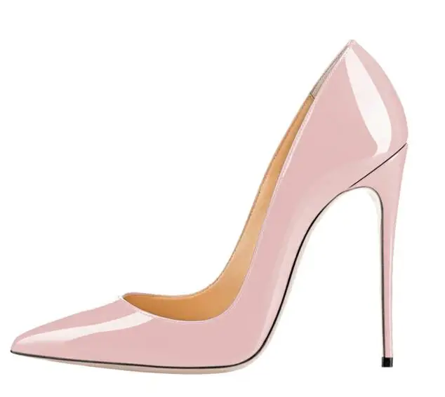 Carollabelly/Женская обувь на высоком каблуке; свадебные туфли; цвет черный, телесный; женские туфли-лодочки с острым носком; пикантные туфли на высоком каблуке; стилеты; обувь для вечеринок - Цвет: pink