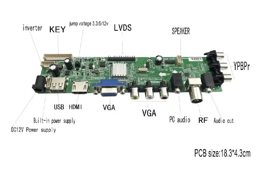 DS.D3663LUA.A81 DVB T2/T/C цифровой ТВ 15 32 дюймов Универсальный ЖК дисплей контроллер