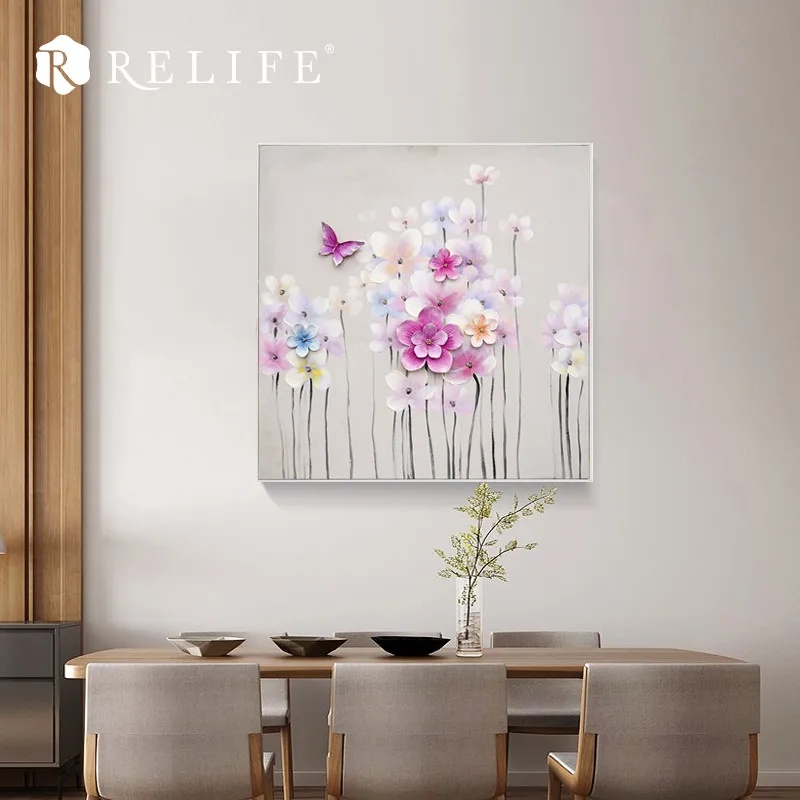 

Modern Resin Flower Decorative Wall Acrylic Home Decor Oil Paintings for Living Room