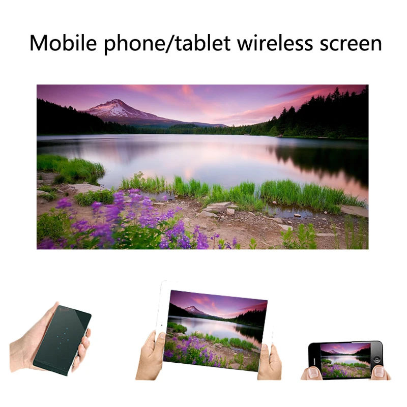 Wifi 2000 мАч батарея мини светодиодный проектор 3000 люмен Android 3D Bluetooth DLP портативный