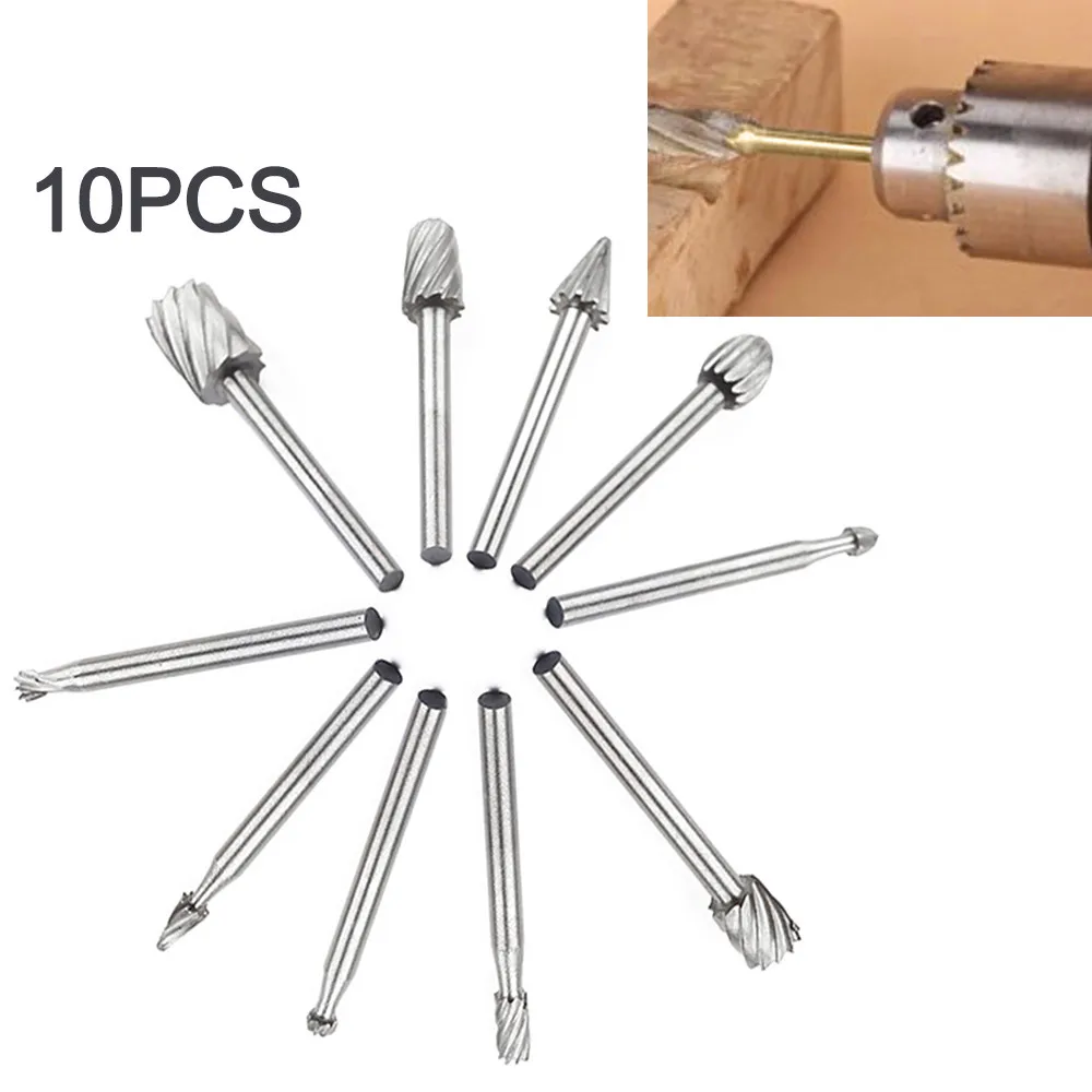 10 шт./компл. Сверло HSS Titanium Dremel Routing вращающийся фрезерный инструмент для