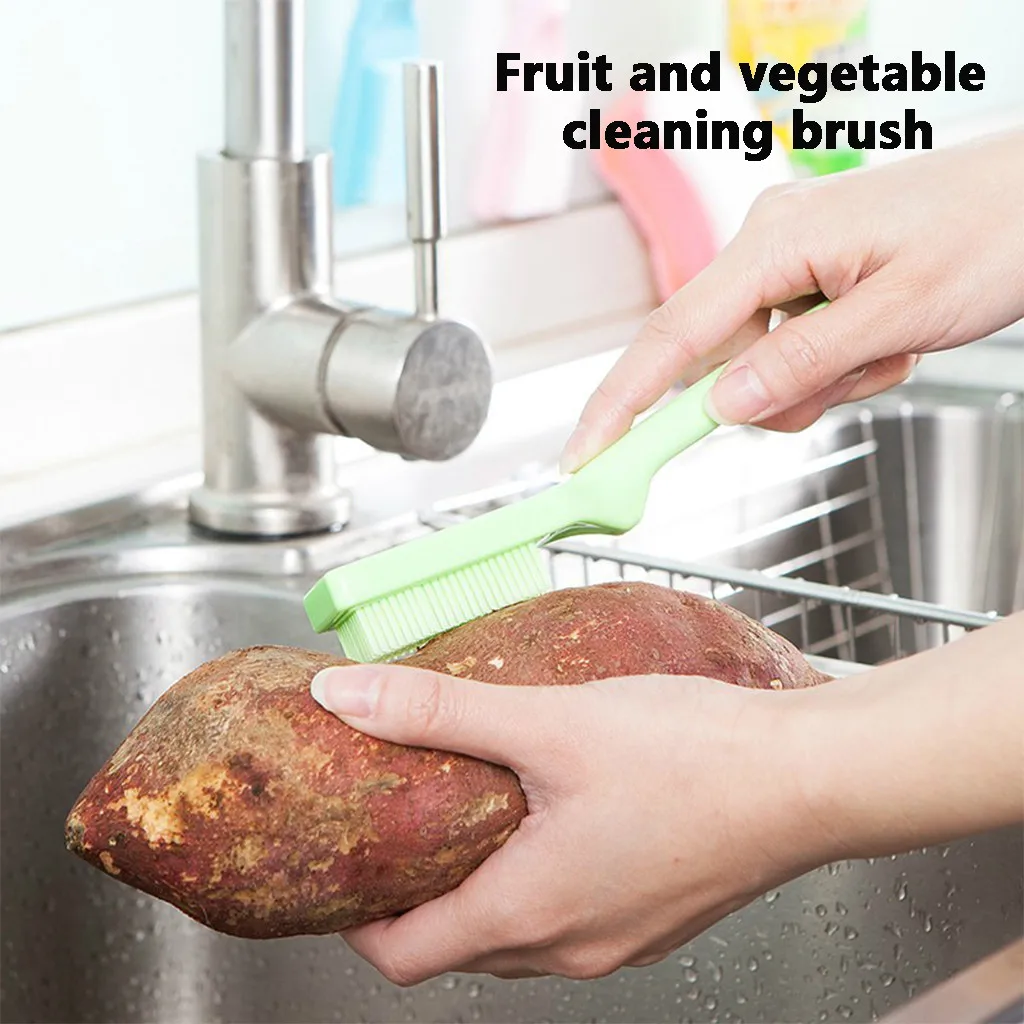 

Fruit vegetable Handle cleaning brush Plastic Kitchen Cleaning Brush For Potato For Potato Home Gadgets Veggie Scrubber #Z