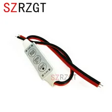 12 V-24 V Mini 3 ключа одинарный Цвет светодиодный контроллер Яркость диммер для светодиодный 3528 5050 полосы светильник
