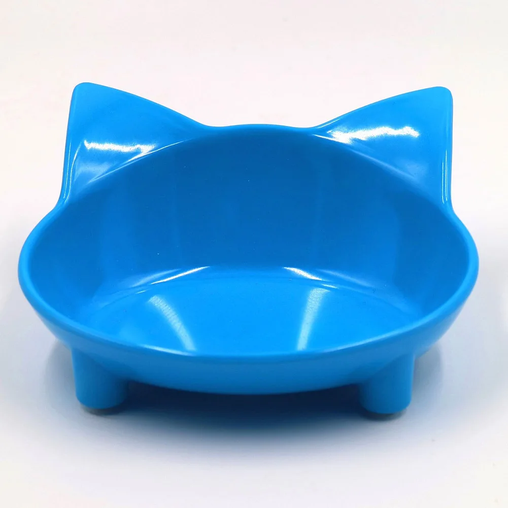 Shallow Cat Food Bowl Wide Dish Non Slip Cats Feeding Bowl for Relief Whisker Fatigue MYDING - Цвет: Blue