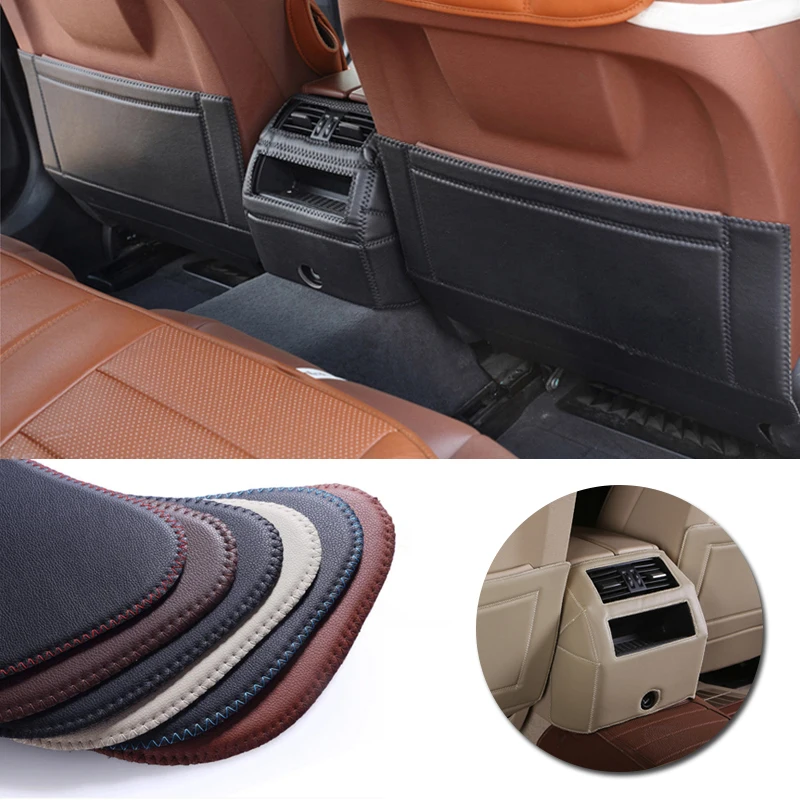 

3X Rear Center Armrest Box Seat Backrest Anti-Kick Anti-Dirty Pad Protection Mat for BMW 5 Series 5GT F10 E60 E61 525i 528i 530i