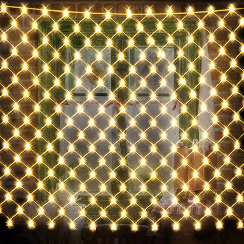 3x2 м светодиодный Звездное строка светильник рыболовная сетка легкая Водонепроницаемый рождественское свадебное открытый висящий декоративный светильник 200 светодиодный 220V штепсельная вилка европейского стандарта