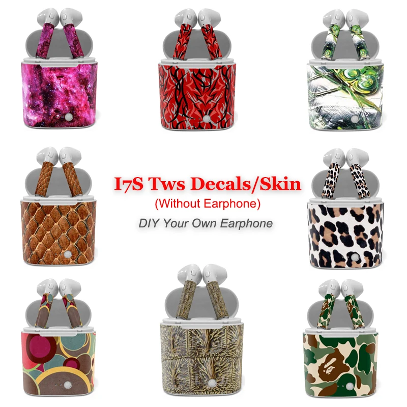 

New Camouflage Print Decals for I7S Tws Headset Skin Sticker for I7s Tws Wireless Bluetooth Earphone
