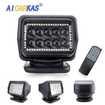 

AICARKAS 7 inch 50W LED Search Light Wireless Remote Control Spot Light LED Marine Search Light LED Work Light for Off Road SUV