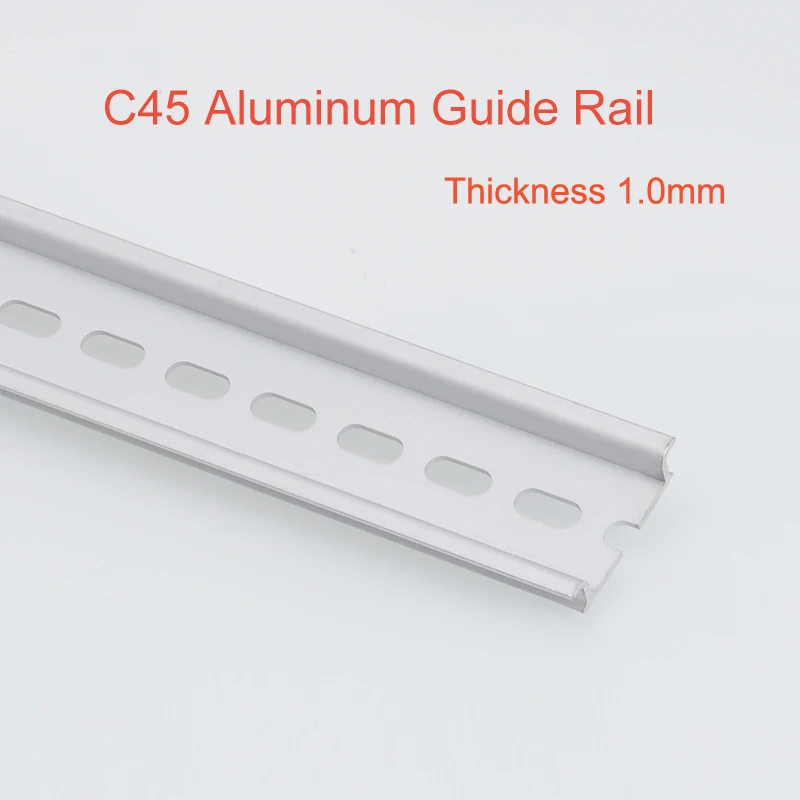 2pcs C45 Aluminum Guide rail din Mounting clip Installation track fixed 35mm Wiring row fixed MCB fixing seat L:500mm din rail 2pcs C45 Aluminum Guide rail din Mounting clip Installation track fixed 35mm Wiring row fixed MCB fixing seat L:500mm din rail