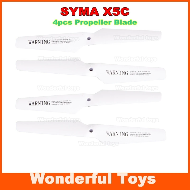4pcs SYMA X5C X5C-1 X5-02 Propeller Blade Spare Parts For RC Quadcopter Helicopter Drone Main blades Accessories X5C-02 | Игрушки и