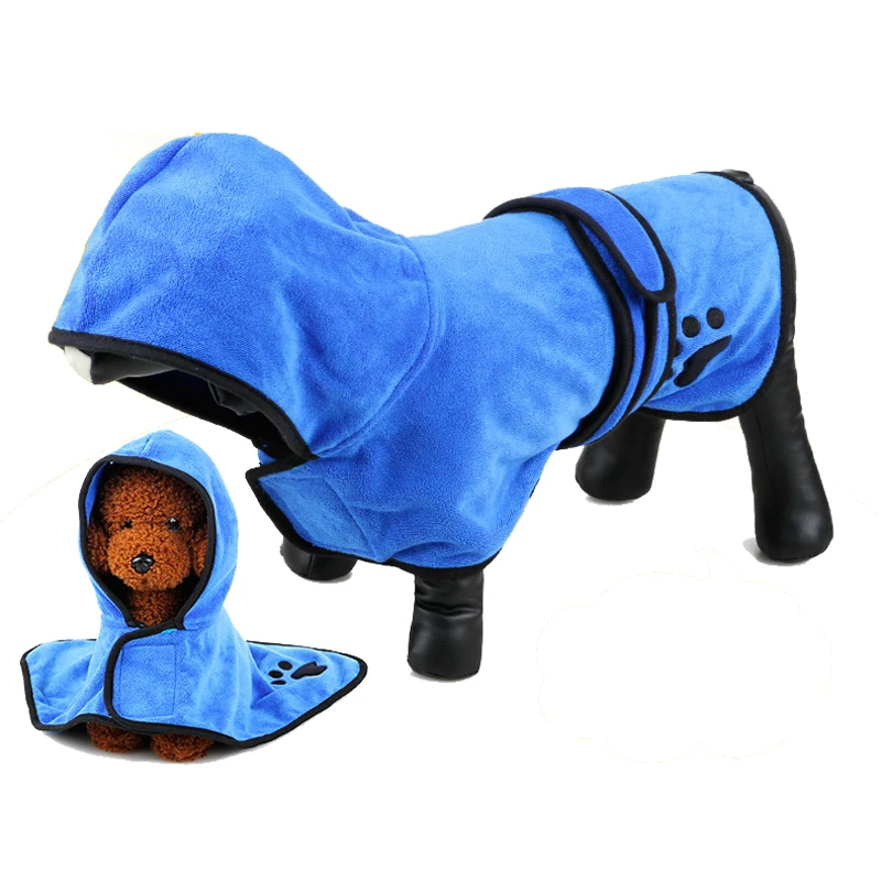 

New Absorbent Dog Bath Towel Warm Pet Clothes for Small Dogs Chihuahua French Bulldog Pug Bathrobe Pets Products Cat Puppy Towel