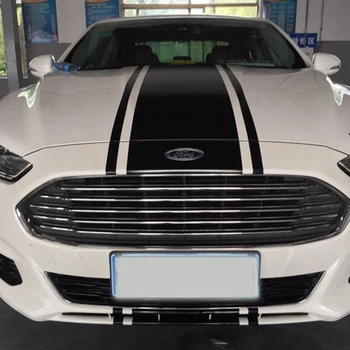 

Car Racing Rally stripes 17'' Hood Trunk Decal for Mondeo Vinyl Stickers ZC938 Black